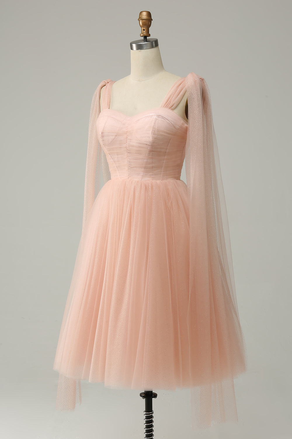 A Line Blush Sweetheart Midi Ball Dress