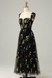 Princess A Line Sweetheart Light Purple Long Ball Dress with Embroidery