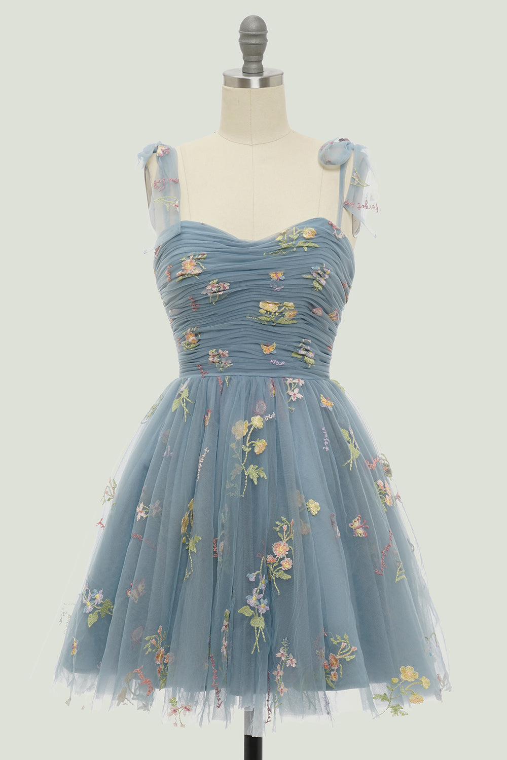 Sweetheart Champagne Short Ball Dress with Embroidery