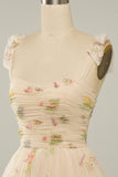 Sweetheart Champagne Short Ball Dress with Embroidery