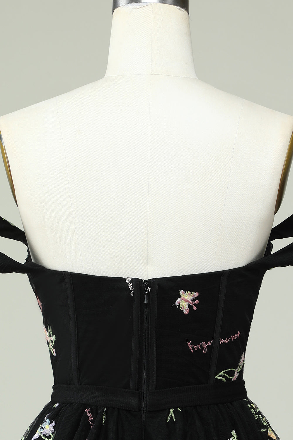 Black A Line Off the Shoulder Short Ball  Dress