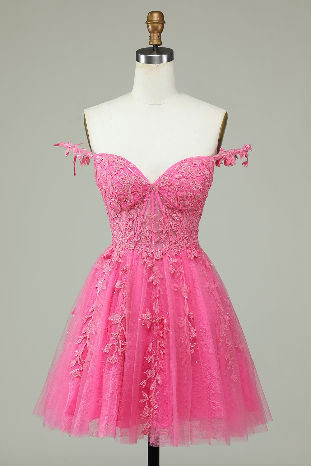 Unique A Line Spaghetti Straps Mint Short Cocktail Dress with Appliques