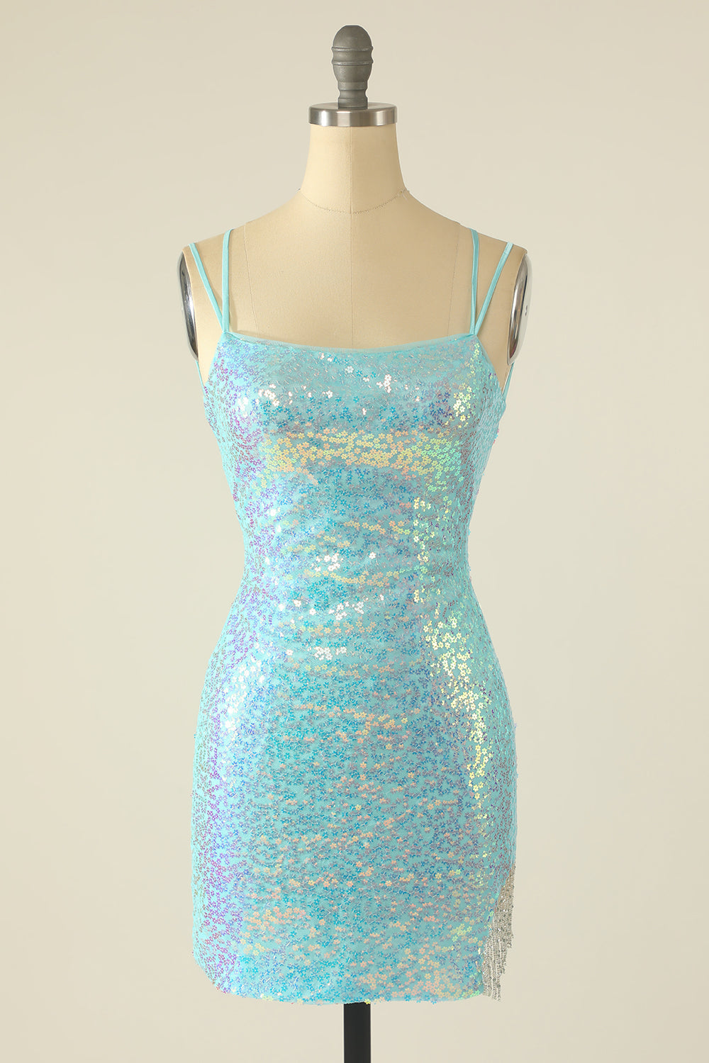 Lavender Sequin Tight Cocktail Dress