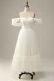 Ivory Off The Shoulder Ball Dress
