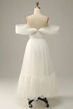Ivory Off The Shoulder Ball Dress