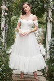 Ivory Off The Shoulder Ball Dress