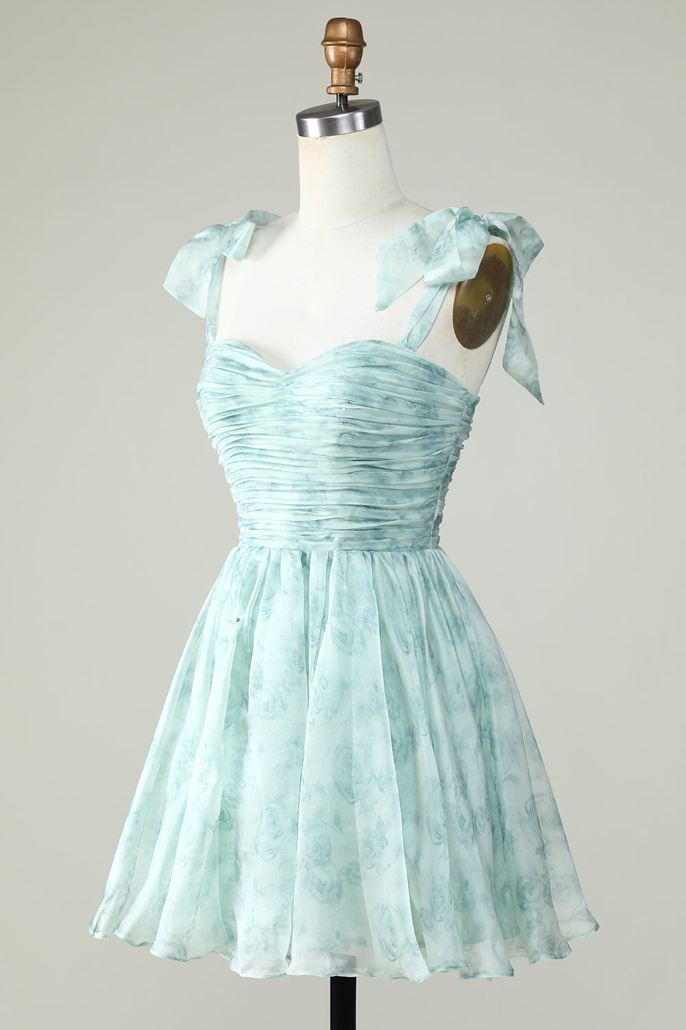 Blue A Line Spaghetti Straps Short Ball Dress
