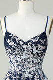 Dusty Sage Spaghetti Straps Cocktail Dress With Criss Cross Back
