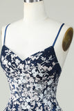 Dusty Sage Spaghetti Straps Cocktail Dress With Criss Cross Back