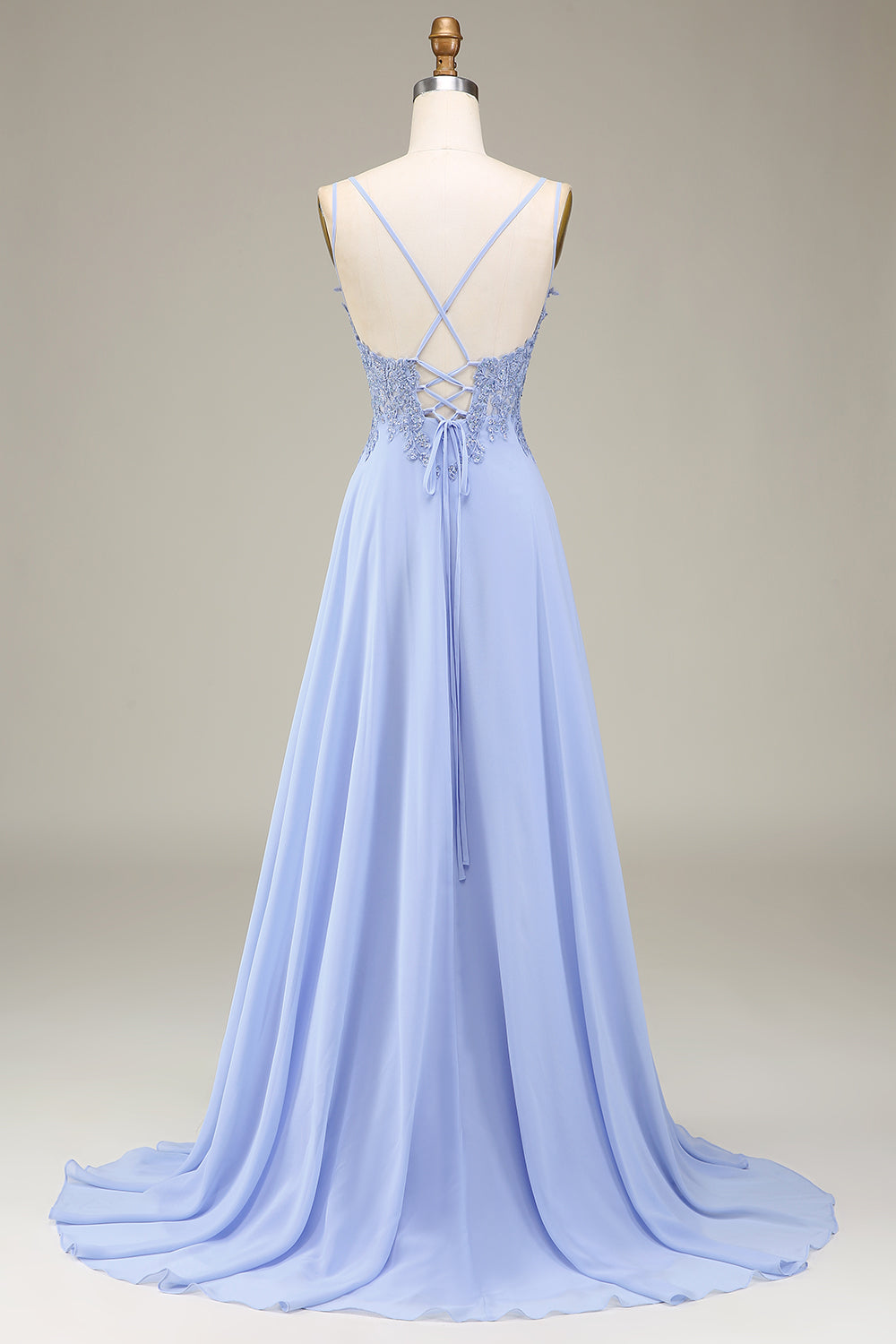 A-Line Lavender Long Ball Dress with Appliques