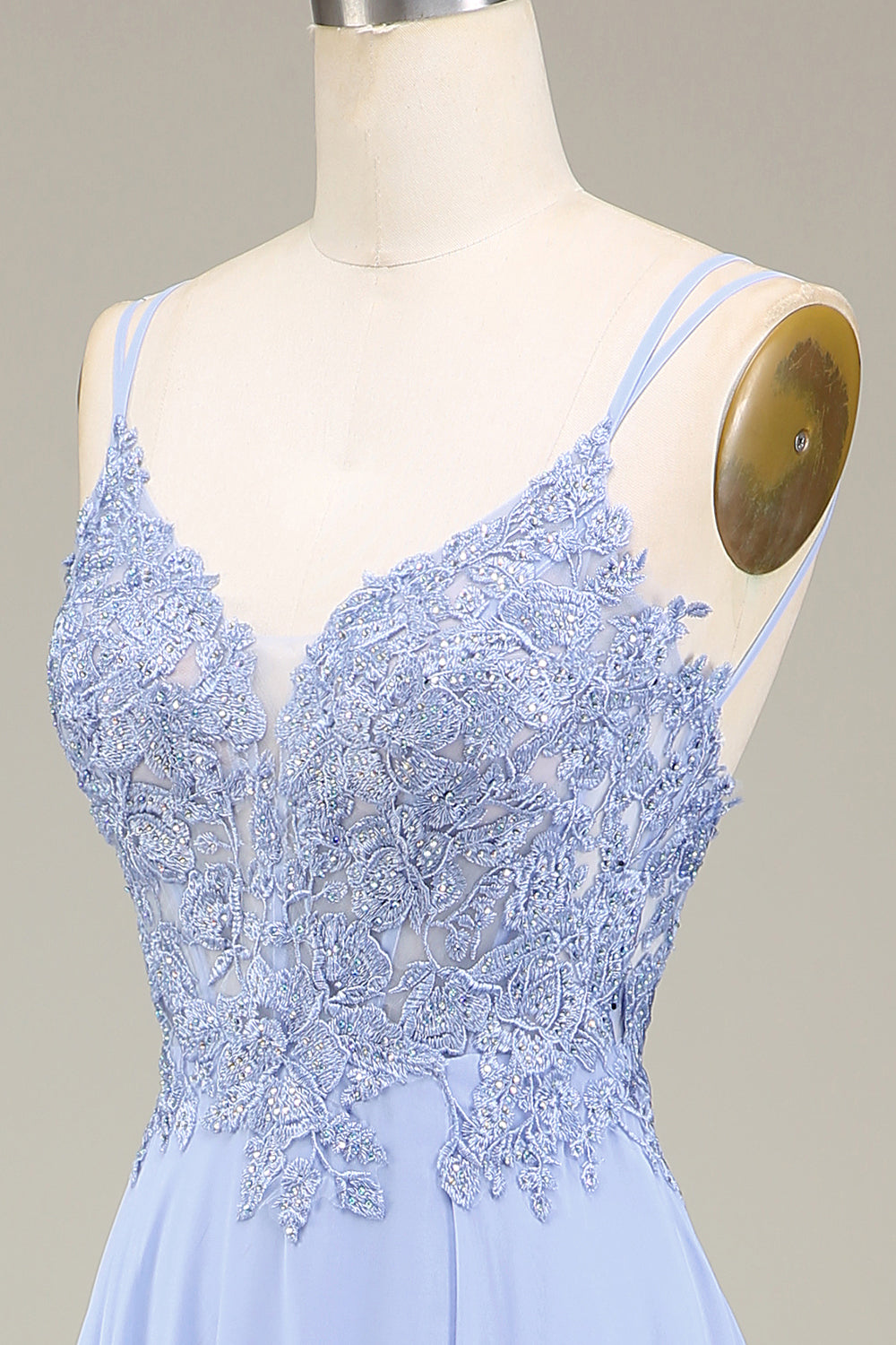 A-Line Lavender Long Ball Dress with Appliques