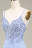 A-Line Lavender Long Ball Dress with Appliques