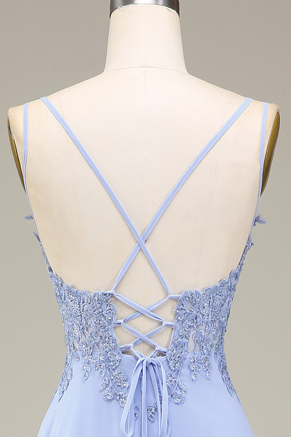 A-Line Lavender Long Ball Dress with Appliques