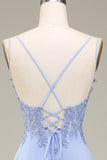 A-Line Lavender Long Ball Dress with Appliques