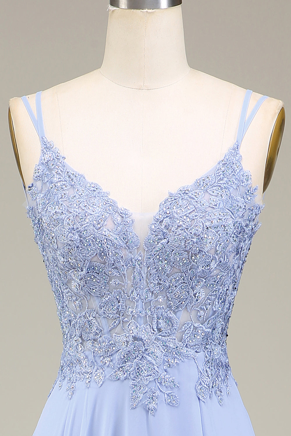 A-Line Lavender Long Ball Dress with Appliques