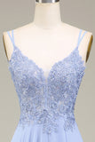 A-Line Lavender Long Ball Dress with Appliques
