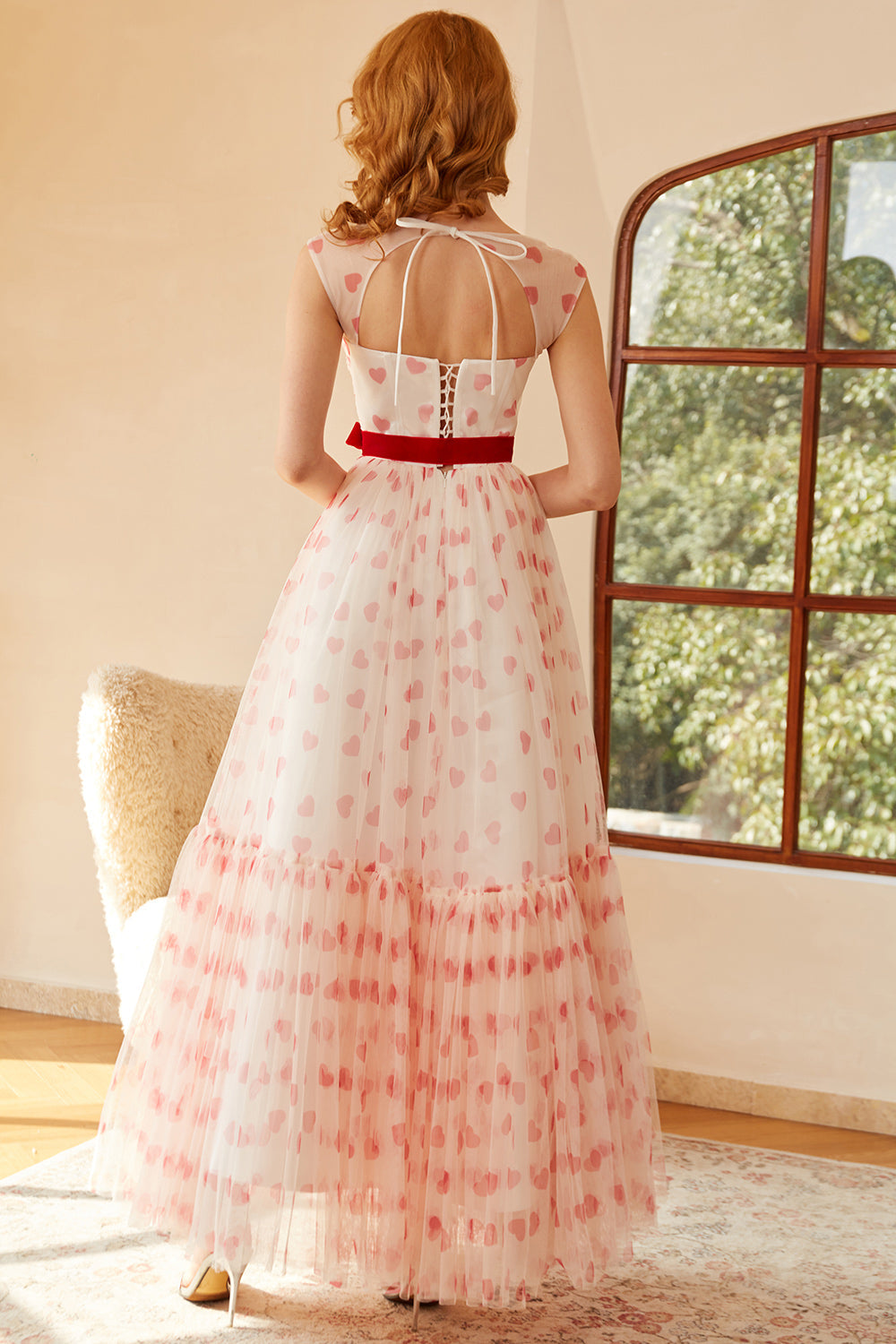 Princess A Line Sweetheart Long Ball Dress with Bowknot