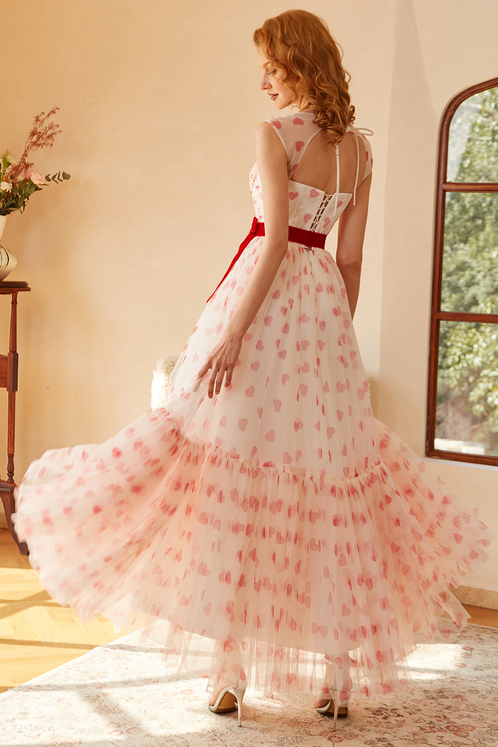 Princess A Line Sweetheart Long Ball Dress with Bowknot