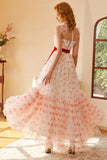 Princess A Line Sweetheart Long Ball Dress with Bowknot