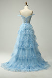 Princess A Line Off the Shoulder Pink Long Ball Dress with Appliques