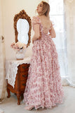 A Line Sweetheart Ivory Red Flower Plus Size Ball Dress