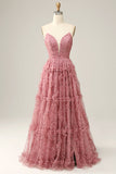 Dusty Rose Sweetheart A-Line Ball Dress