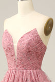 Dusty Rose Sweetheart A-Line Ball Dress