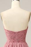 Dusty Rose Sweetheart A-Line Ball Dress