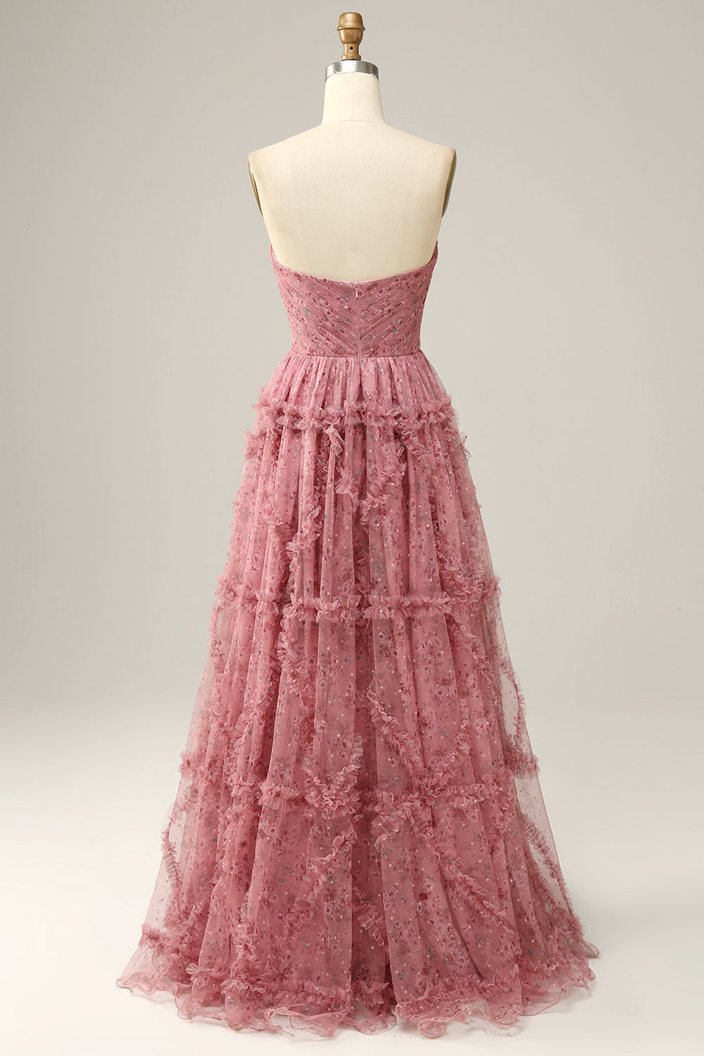 Dusty Rose Sweetheart A-Line Ball Dress