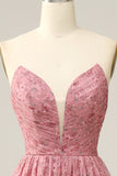 Dusty Rose Sweetheart A-Line Ball Dress