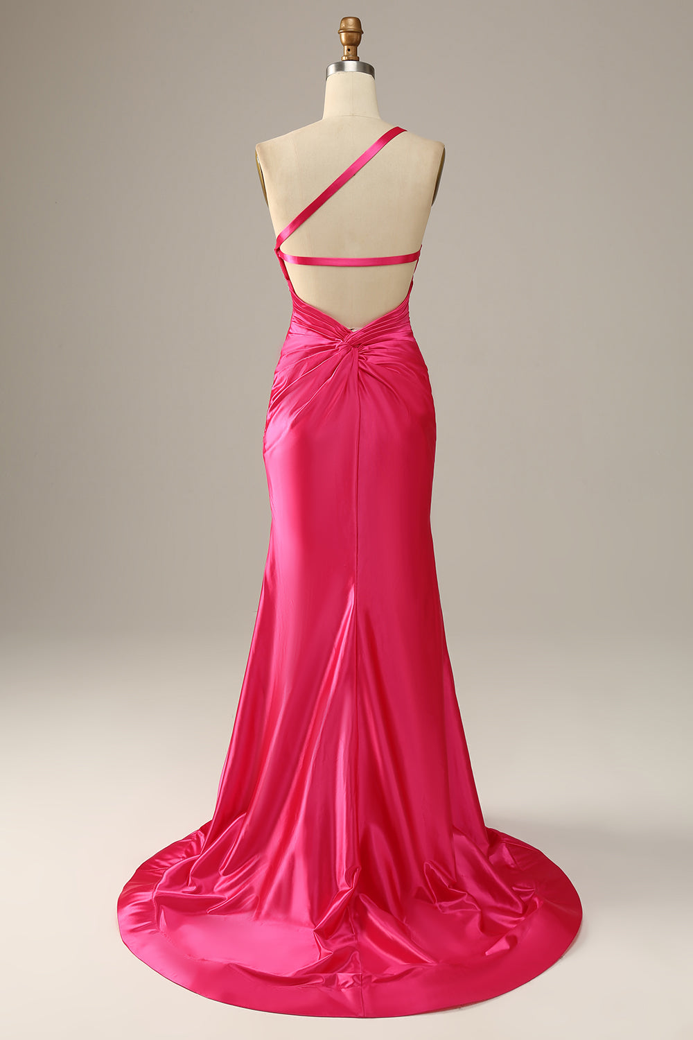 Fuchsia One Shoulder Mermaid Ball Dress