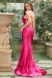 Fuchsia One Shoulder Mermaid Ball Dress