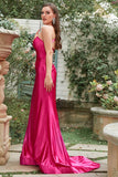 Fuchsia One Shoulder Mermaid Ball Dress