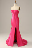 Fuchsia Sweetheart Mermaid Ball Dress