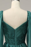 Off Shoulder Long Sleeves Ball Dress with Ruffles