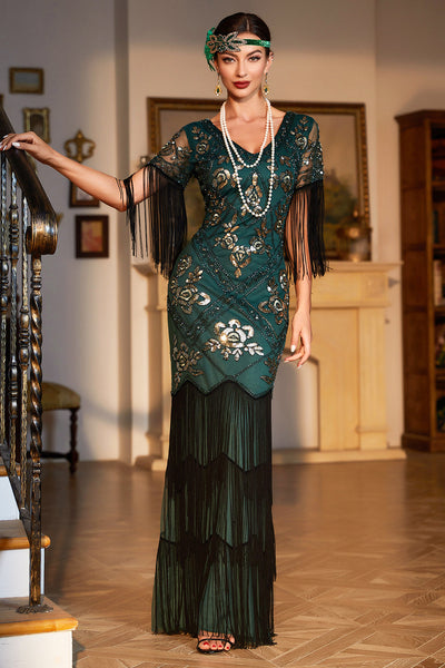 Emerald green hot sale gatsby dress