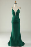 Mermaid Spaghetti Straps Royal Blue Plus Size Ball Dress with Criss Cross Back