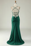 Mermaid Spaghetti Straps Royal Blue Plus Size Ball Dress with Criss Cross Back