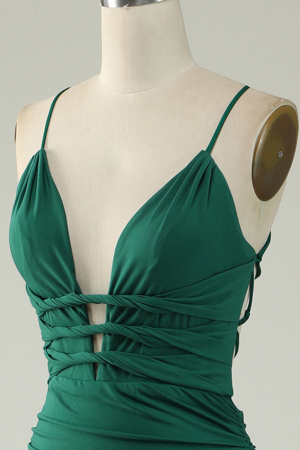 Mermaid Spaghetti Straps Royal Blue Plus Size Ball Dress with Criss Cross Back
