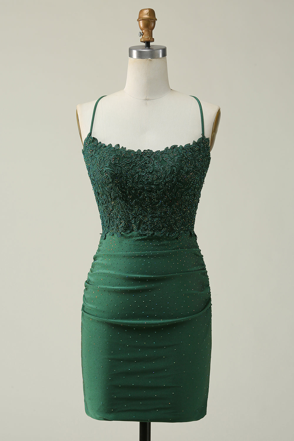 Sheath Spaghetti Straps Royal Blue Short Ball Dress with Appliques
