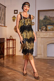 Golden Fringes Flapper Great Gatsby Dress with Sequins