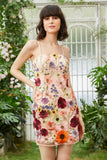 Black Spaghetti Straps Sheath Cocktail Dress with 3D Flowers