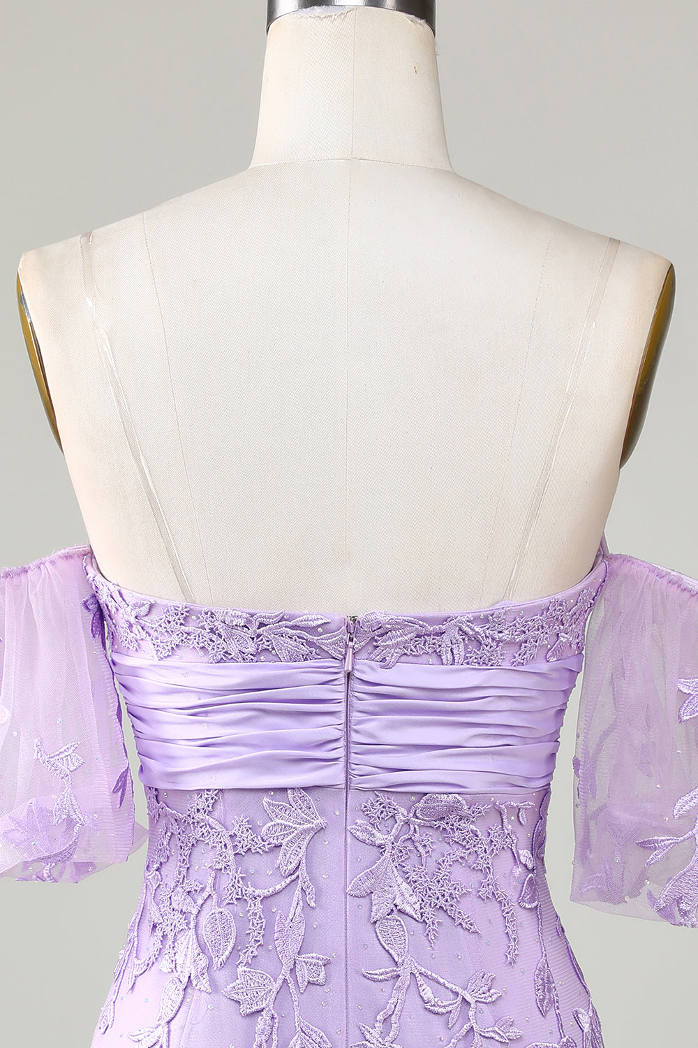 Bodycon Sweetheart Purple Short Cocktail Dress with Bowknot