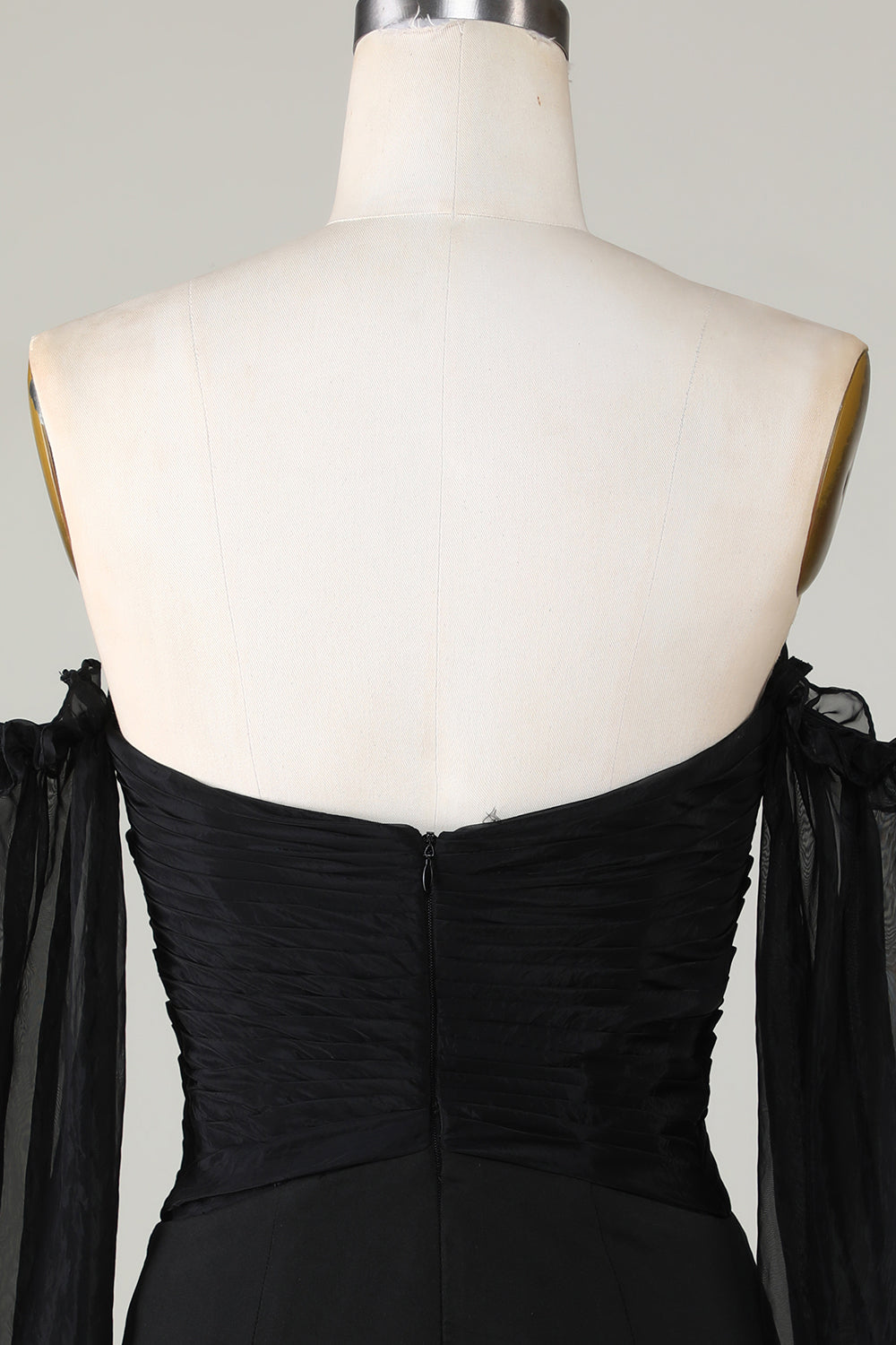 Off The Shoulder Keyhole Black Cocktail Dress with Beading