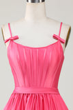 Trendy A-Line Spaghetti Straps Black Short Cocktail Dress