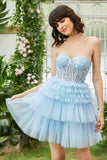 A-Line Sweetheart Pink Short Cocktail Dress