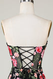 Sweetheart Black Cocktail Dress with Appliques