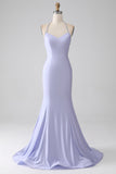 Fuchsia Mermaid Halter Neck Backless Long Ball Dress