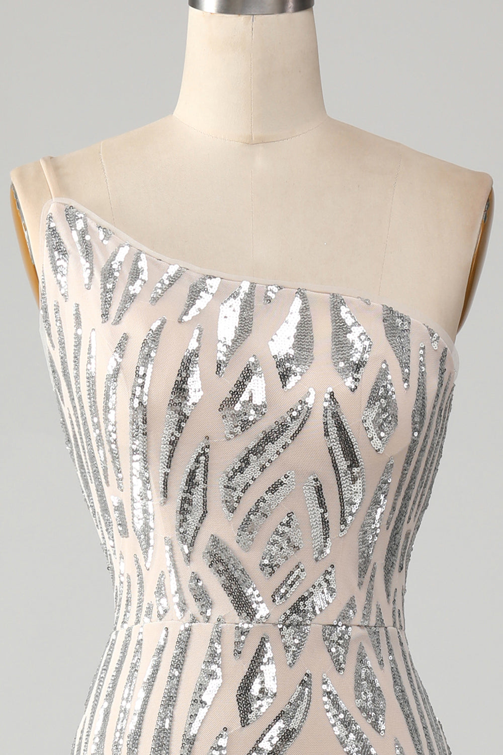 Sparkly Mermaid One Shoulder Dark Green Sequins Long Ball Dress