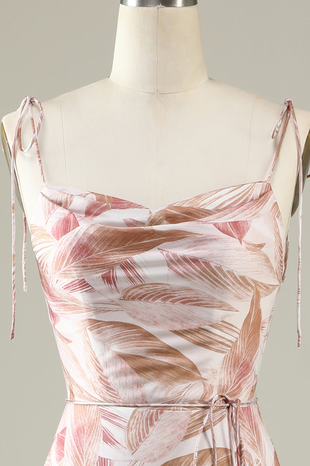 Blush Floral Boho Mermaid Bridesmaid Dress